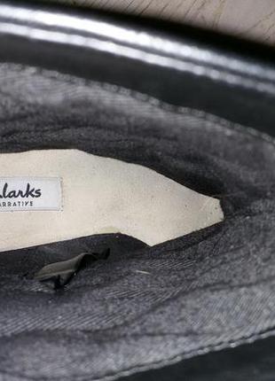Clarks (англия)-кожаные стильные сапоги в байкерском стиле 39-39 1/2 размер (26,2 см)7 фото