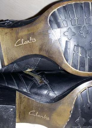 Clarks (англия)-кожаные стильные сапоги в байкерском стиле 39-39 1/2 размер (26,2 см)9 фото