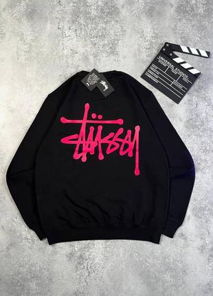 Чорний світшот стусі stussy