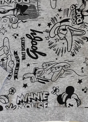 Свитшот disney 6-8 лет. 122/128 mickey mouse микки маус утепленный теплый на байке флисе с начесом кофта3 фото