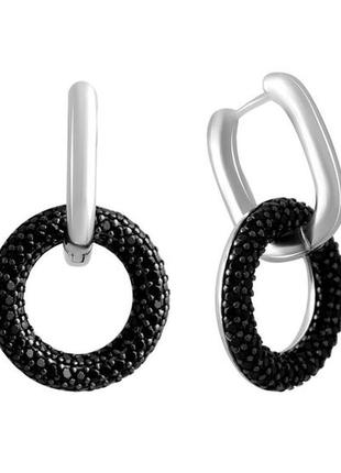 Серебряные серьги с фианитами (678793108)