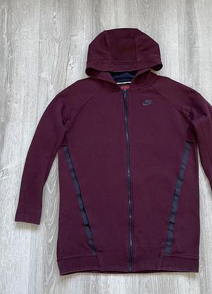 Nike tech fleece mesh cocoon full zip up hoodie jacket burgundy women’s