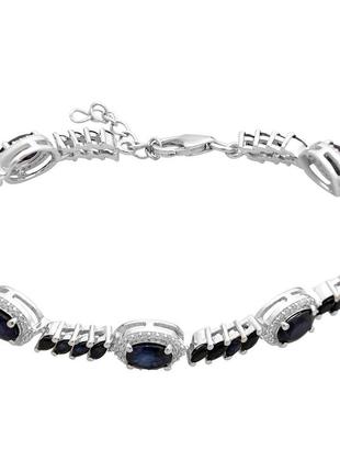 Серебряный браслет с натуральным сапфиром 11.245ct (17-20см размер) 2162988
