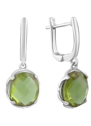 Срібні сережки з султанить султанітом 9.5ct (2096399)