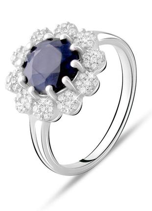 Серебряное кольцо с натуральным сапфиром 2.275ct (17.5см размер) 2073512