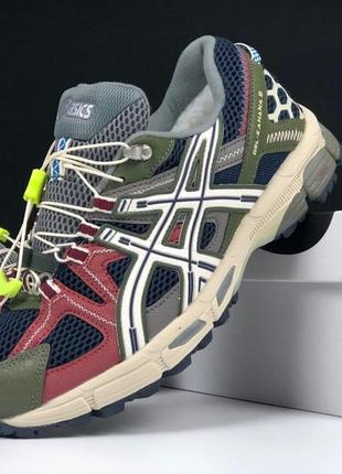 Р.41-46 кроссовки asics gel kahana 8 серо/зелено/бордовые зима ks 12461