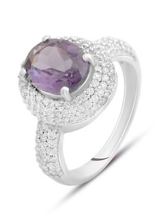 Срібні сережки з александритом 9.22ct (1454282)