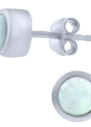 Серебряные серьги с опалом 0.438ct (1893975)