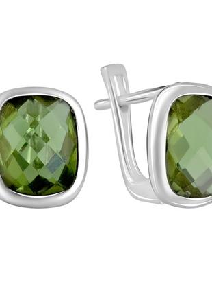 Срібні сережки з султанить султанітом 5.832ct (1950517)