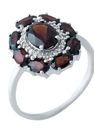 Серебряное кольцо с натуральным гранатом 4.035ct (18.5см размер) 1965610