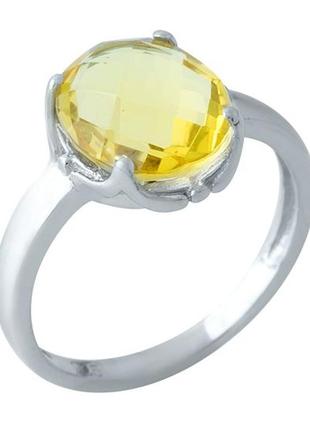 Срібне кільце з цитрином nano (18/17 см розміри) 1968062