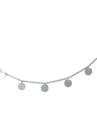 Серебряное колье без камней (400-450/450-500 мм размеры) 1967027