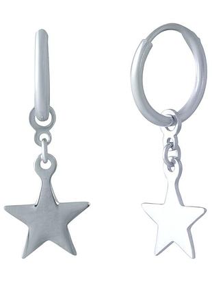 Серебряные серьги без камней (1982174)