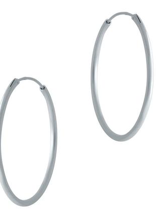 Срібні сережки без каменів (1993880)