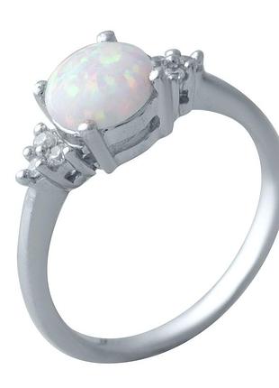 Серебряное кольцо с опалом (17/18 см размеры) 2018384