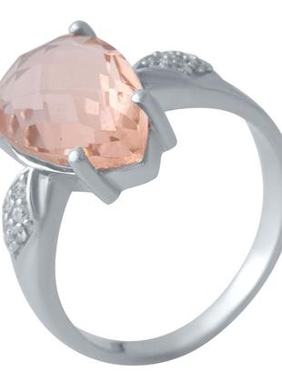 Серебряное кольцо с морганитом nano 4.095ct (18см размер) 2021377