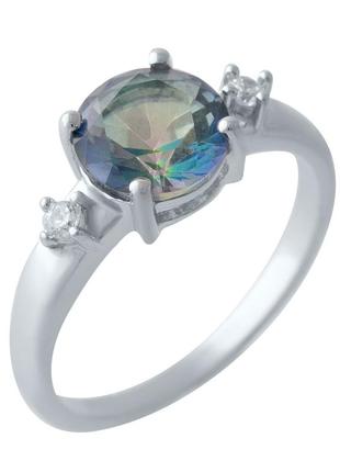Серебряное кольцо с мистик топазом 1.685ct (17.5см размер) 2025825