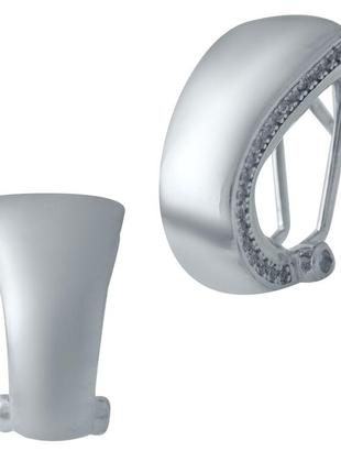 Серебряные серьги с фианитами (2031222)