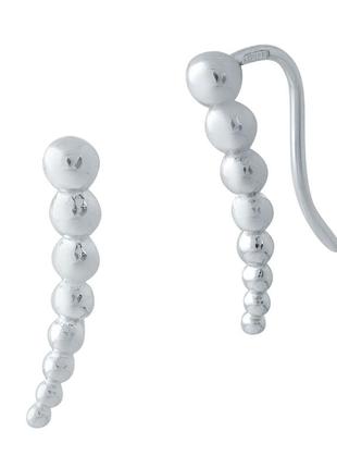 Срібні сережки без каменів (2035336)