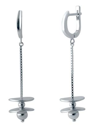 Серебряные серьги без камней (2035251)