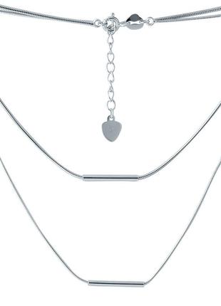 Серебряное колье без камней (440-480мм размер) 2005667