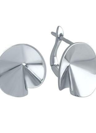 Срібні сережки без каменів (2005544)