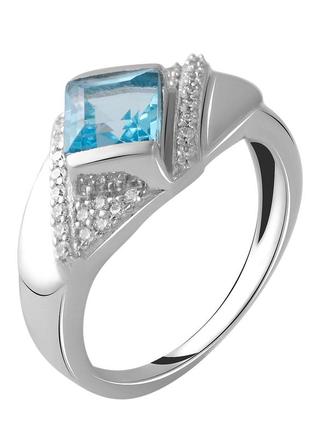 Серебряное кольцо с натуральным топазом 1.48ct (17.5см размер) 2049845