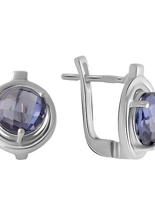 Серебряные серьги с александритом 4.35ct (2050254)