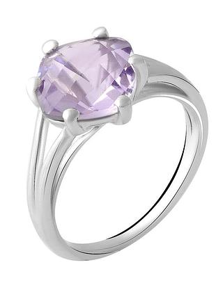 Срібне кільце з натуральним аметистом 2.3ct (17/17.5 см розміри) 2048923