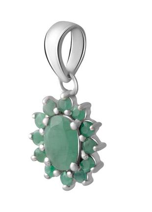 Срібна підвіска зі смарагдом 1.225ct (2051527)