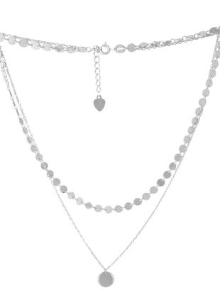 Срібне кольє без каменів (400-430/450-500 мм розміри) 2052975