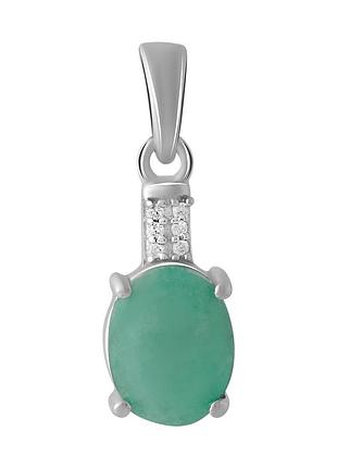 Срібна підвіска зі смарагдом 4.849ct (2062011)