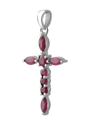 Серебряный крестик с рубином 2.515ct (2064428)