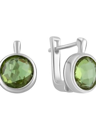 Срібні сережки з султанить султанітом 1.988ct (2076056)