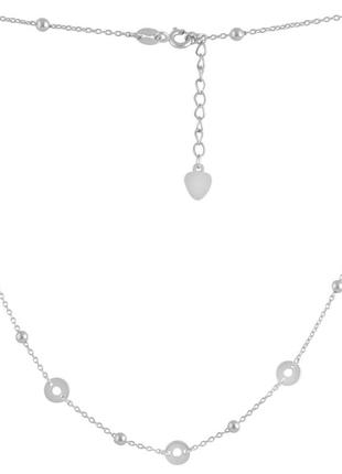 Серебряное колье без камней (400-450мм размер) 2079767