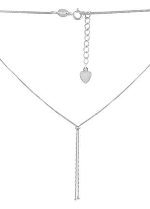 Серебряное колье без камней (400-450/57-60 мм размеры) 2079804