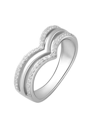 Серебряное кольцо с фианитами (16.5/17.5/18 см размеры) 2082118