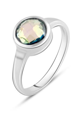 Серебряное кольцо с мистик топазом 1.5ct (17.5см размер) 2084976