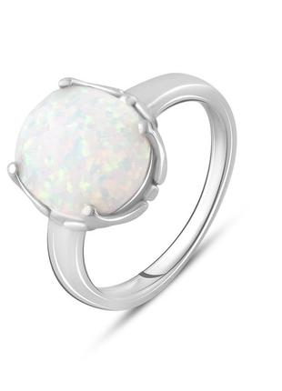 Серебряное кольцо с опалом 1.85ct (18см размер) 2085126