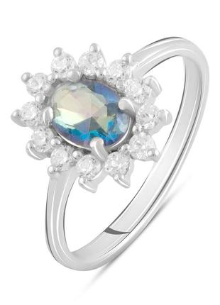 Серебряное кольцо с мистик топазом 1.305ct (17.5см размер) 2089933