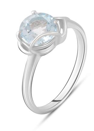 Серебряное кольцо с натуральным топазом 2.6ct (18/18.5 см размеры) 2089377