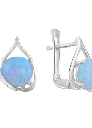 Срібні сережки з опалом 1.575ct (2097921)