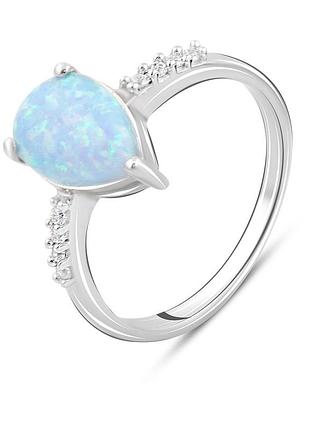 Срібне кільце з опалом 0.755ct (18 см розмір) 2097792