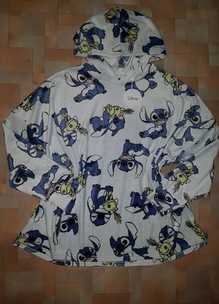 Дуже м'яке тепле худі плюш велюр, кофта мікроплюш primark-стич, disney stitch m р-р