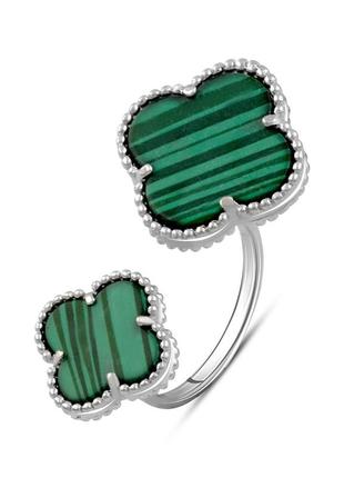 Серебряное кольцо с малахитом (17/17.5/регулируемый см размеры) 2099055