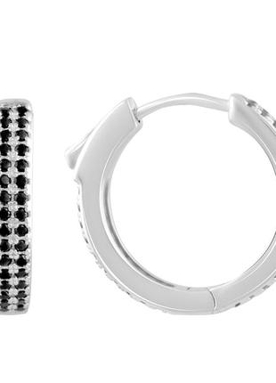 Серебряные серьги с фианитами (2098805)