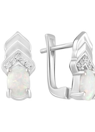 Срібні сережки з опалом 0.588ct (2105596)