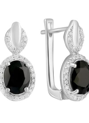 Серебряные серьги с натуральным сапфиром 5.092ct (2112747)