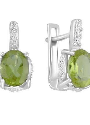 Срібні сережки з султанить султанітом 3.816ct (2114819)