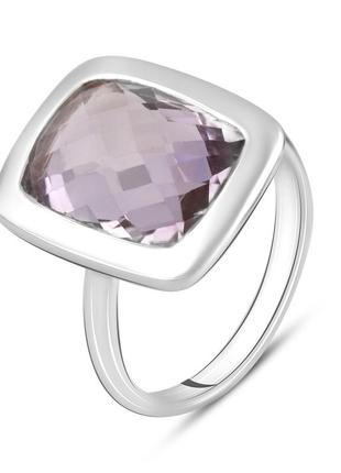 Серебряное кольцо с натуральным аметистом 3.09ct (17.5см размер) 2116790
